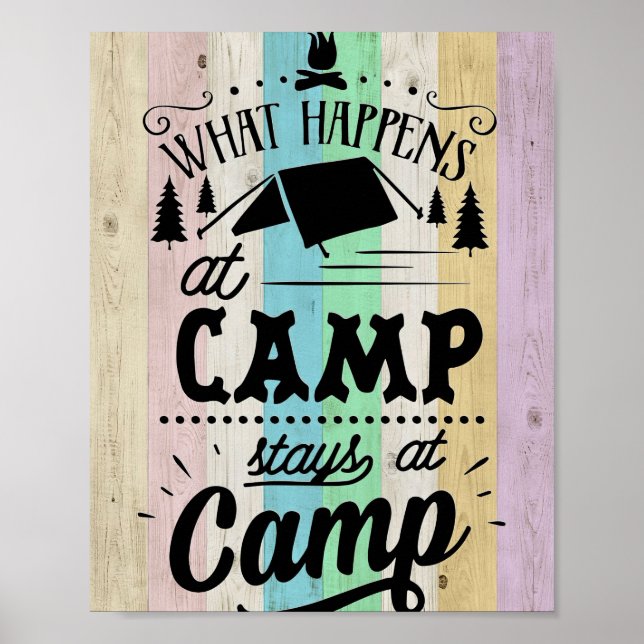 Glücklicher Camper, was im Lager passiert Poster (Vorne)