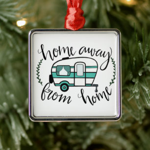 **GLÜCKLICHER CAMPER-WEIHNACHTS-ORNAMENT** ORNAMENT AUS METALL