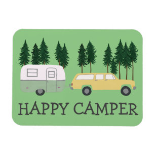 GLÜCKLICHER CAMPER Whimsical-Anhänger RVing Motorh Magnet