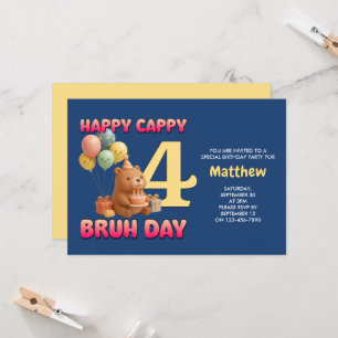 GLÜCKLICHER CAPPY-GEBURTSTAG Individuelle Kapybara Einladung