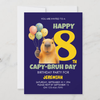 GLÜCKLICHER CAPY BRUH-GEBURTSTAG Individuelle Capy Einladung