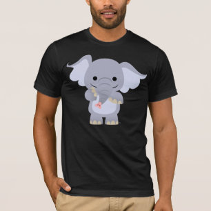 Glücklicher Cartoon-Elefant-T - Shirt