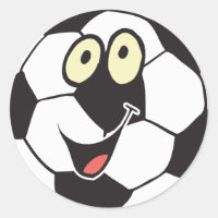 glücklicher Cartoon-Fußball