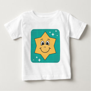 Glücklicher Cartoon-Star Smiley-Charakter Weihnach Baby T-shirt