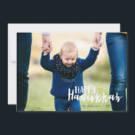 Glücklicher Chanukka-Davidsstern Feiertagskarte<br><div class="desc">Stilvoller und niedlicher glücklicher Chanukka-Davidsstern Feiertags-Foto-Karte ist für Ihre ganze Freunde und Familie diese Ferienzeit perfekt.  Fertigen Sie den Text mit Ihrem Familiennamen und dem Jahr besonders an und lagern Sie das Bild für ein Foto Ihrer Kinder,  des Haustieres oder der ganzen Familie aus.</div>