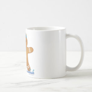 Glücklicher Chanukka-Gingerbread-Mann-Menora Tasse