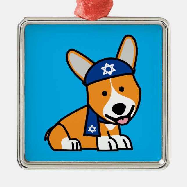 Glücklicher Chanukka jüdischer Ornament Aus Metall (Vorne)