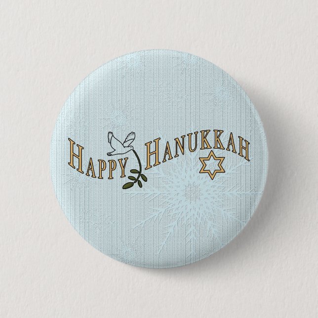Glücklicher Chanukka-Knopf Button (Vorderseite)