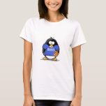 Glücklicher Chanukka-Pinguin T-Shirt<br><div class="desc">Ein festlich Spaß Chanukka-Pinguin gerade während der Ferienzeit. Führen Sie Ihren Feiertagsgeist mit diesem niedlichen jüdischen Penguin vor,  der ein dreidel hält und einen T - Shirt trägt,  der glückliches Chanukka sagt.</div>