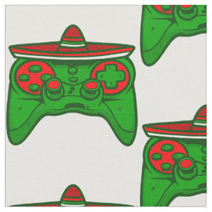 glücklicher cinco de mayo gamer geeky mexikaner stoff