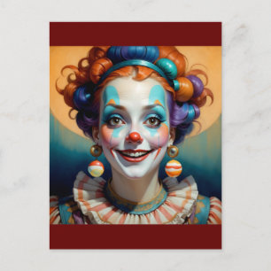 glücklicher Clown Postkarte