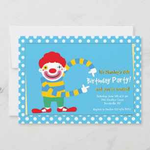 Glücklicher Clown Zwei Einladung