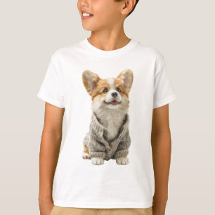 Glücklicher Corgi Pullover Kinder