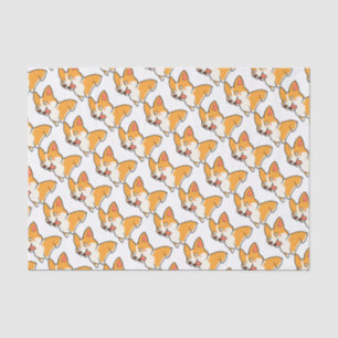 Glücklicher Corgi Seidenpapier