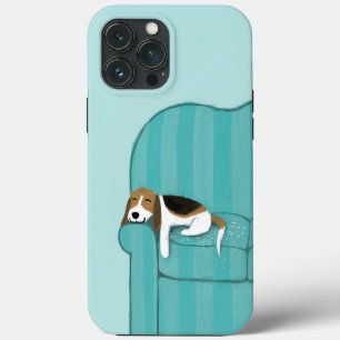 Glücklicher Couch-Hund Süßer Beagle Lustige Ti iPhone 13 Pro Max Hülle