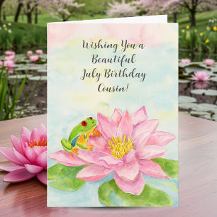 Glücklicher Cousin zum Juli-Geburtstag mit Wasserl Karte
