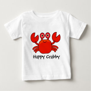 Glücklicher Crabby/niedlicher roter Baby T-shirt