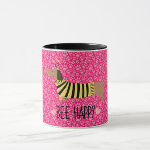 Glücklicher Dachshund Hummel Tasse