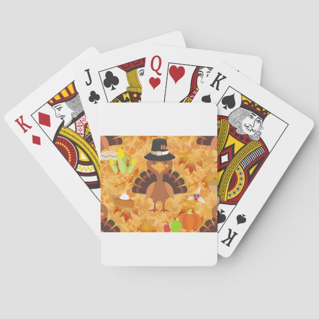 glücklicher Danksager Spielkarten (Rückseite)