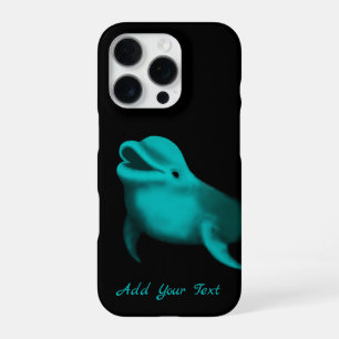 Glücklicher Delfin - Fügen Sie Ihren Text hinzu iPhone 16 Pro Hülle