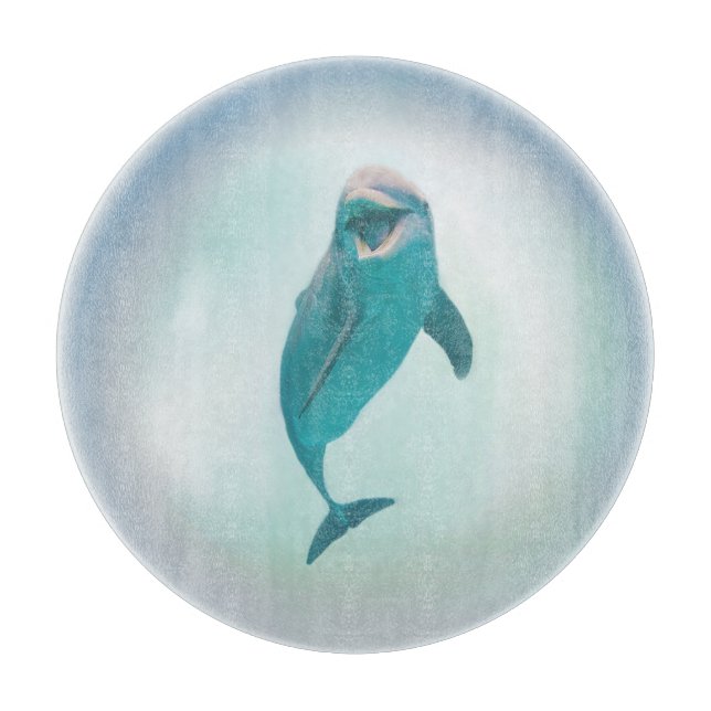 Glücklicher Delphin Schneidebrett (Vorderseite)