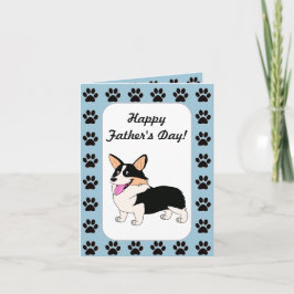 Glücklicher der VatertagTricolor Corgi Karte