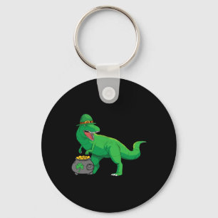 Glücklicher Dino-Saurier St. Patricks Tag Lustiger Schlüsselanhänger