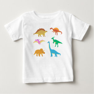 Glücklicher Dinosaurier für Kleinkinder Baby T-shirt