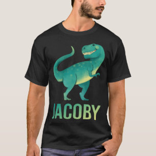 Glücklicher Dinosaurier - Jacoby Name T-Shirt