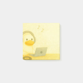 Glücklicher DJ Post-it Klebezettel