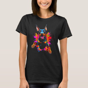 Glücklicher Dobermann Pinscher Hund T-Shirt