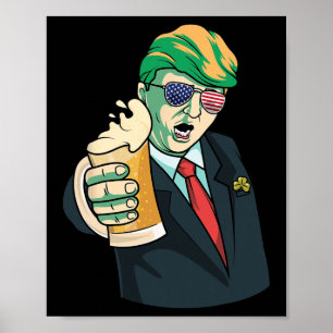 Glücklicher Donald St Pattys Trump Saint Patricks Poster