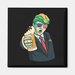 Glücklicher Donald St Pattys Trump Sankt Patricks  Magnet