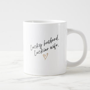 'Glücklicher Ehemann. Glücklichere Ehefrau.' Lusti Jumbo-Tasse