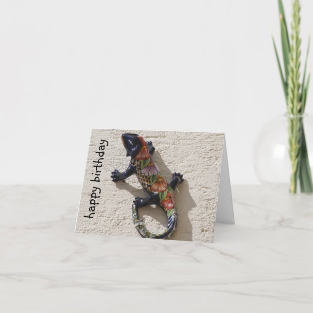 glücklicher EidechsenGeburtstag Karte (Vorderseite)