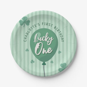 Glücklicher Eine 1. Geburtstag St Patricks Day Kle Pappteller