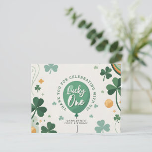 Glücklicher Eins erster Geburtstag St. Patricks Da Dankeskarte
