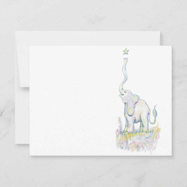 Glücklicher Elefant Einladung (Vorderseite)