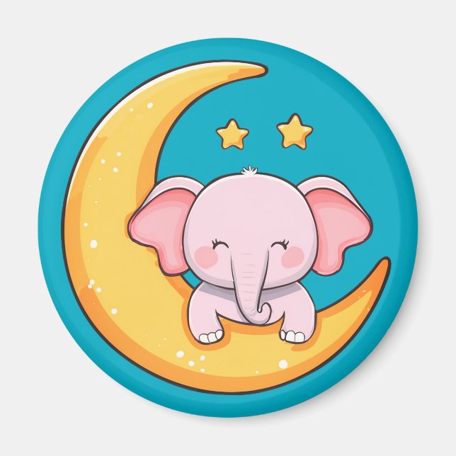 Glücklicher Elefant Magnet (Vorne)