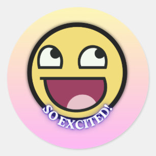 Glücklicher Emoji-Aufkleber Runder Aufkleber