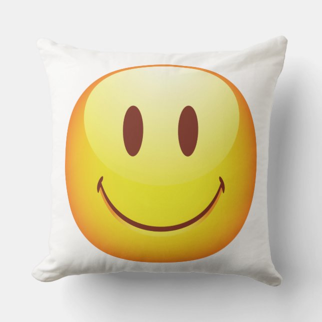 Glücklicher Emoticon Kissen (Vorderseite)