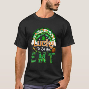 Glücklicher EMT Shamrock Regenbogen St Patricks Ta T-Shirt
