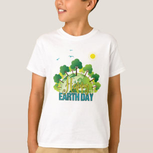 Glücklicher Erdtag scherzt den T - Shirt des
