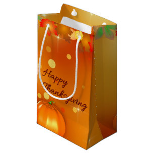 Glücklicher Erntedank-buntes Herbst-Blätter Kleine Geschenktüte