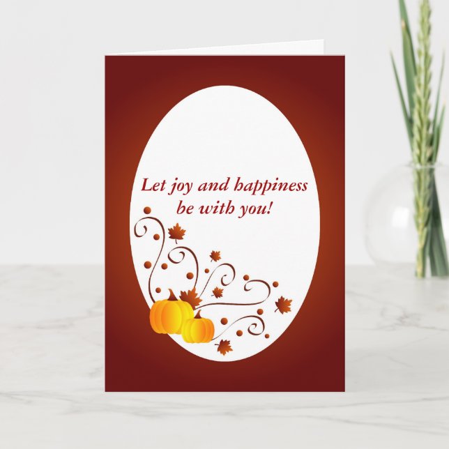 Glücklicher Erntedank - Karte (Vorderseite)