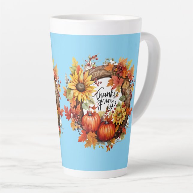 glücklicher Erntedankfall Milchtasse (Rechte Ecke)