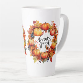 glücklicher Erntedankfall Milchtasse