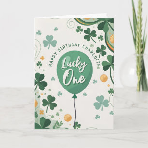 Glücklicher erster Geburtstag St. Patricks Day Kle Karte