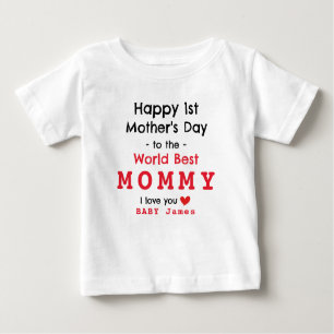 GLÜCKLICHER ERSTER MUTTER-TAG - KUNDEN SIE BABY T-SHIRT