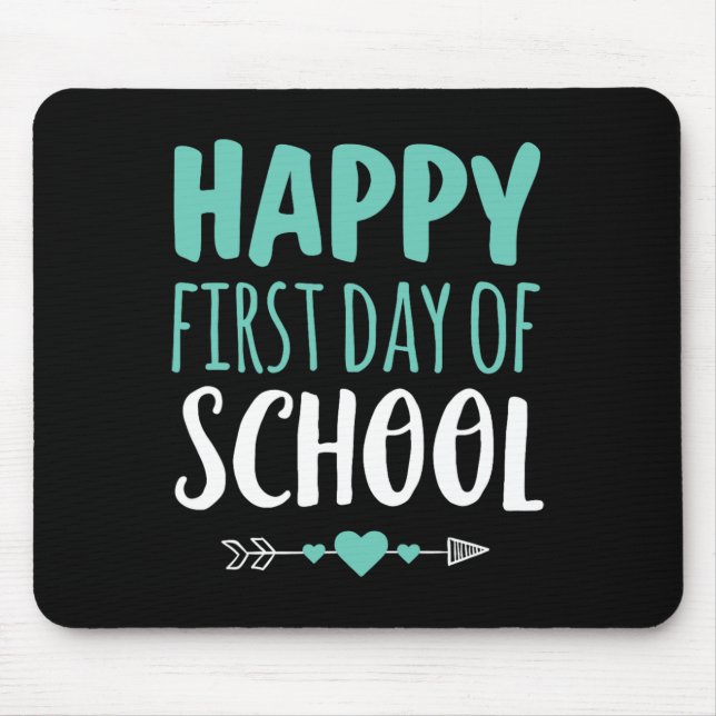 glücklicher erster Schullehrertag Arrow C Mousepad (Vorne)